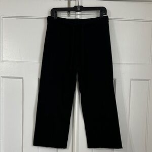 Frank & Eileen Catherine Cropped Sweatpants Black Triple Fleece Small